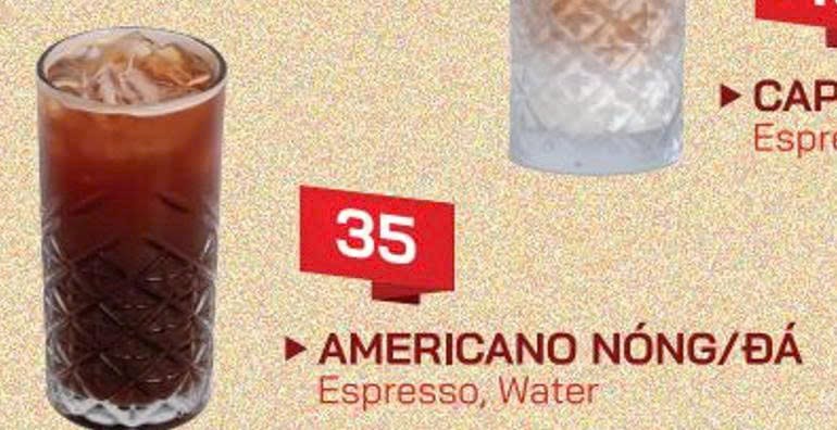 Americano nóng/đá