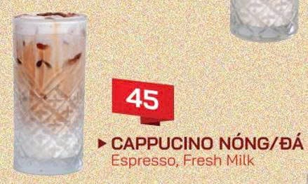 Cappuccino nóng/đá
