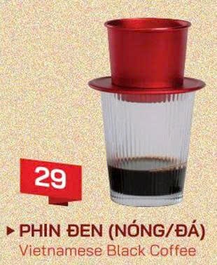 Phin đen (nóng/đá)