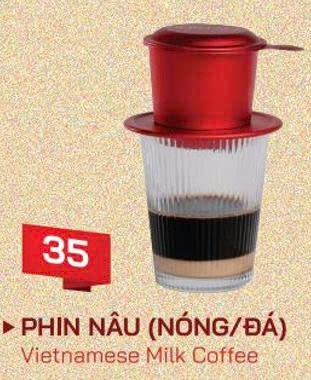 Phin nâu (nóng/đá)