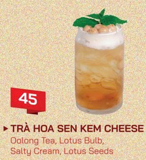 Trà hoa sen kem cheese