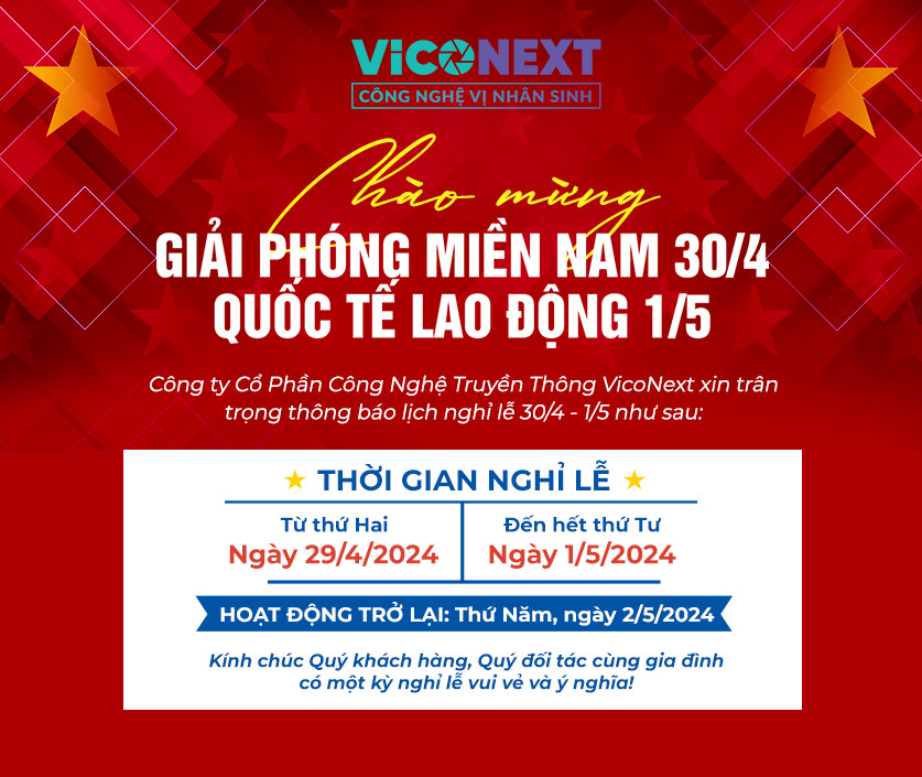 Thông báo nghỉ lễ 30/4 & 1/5